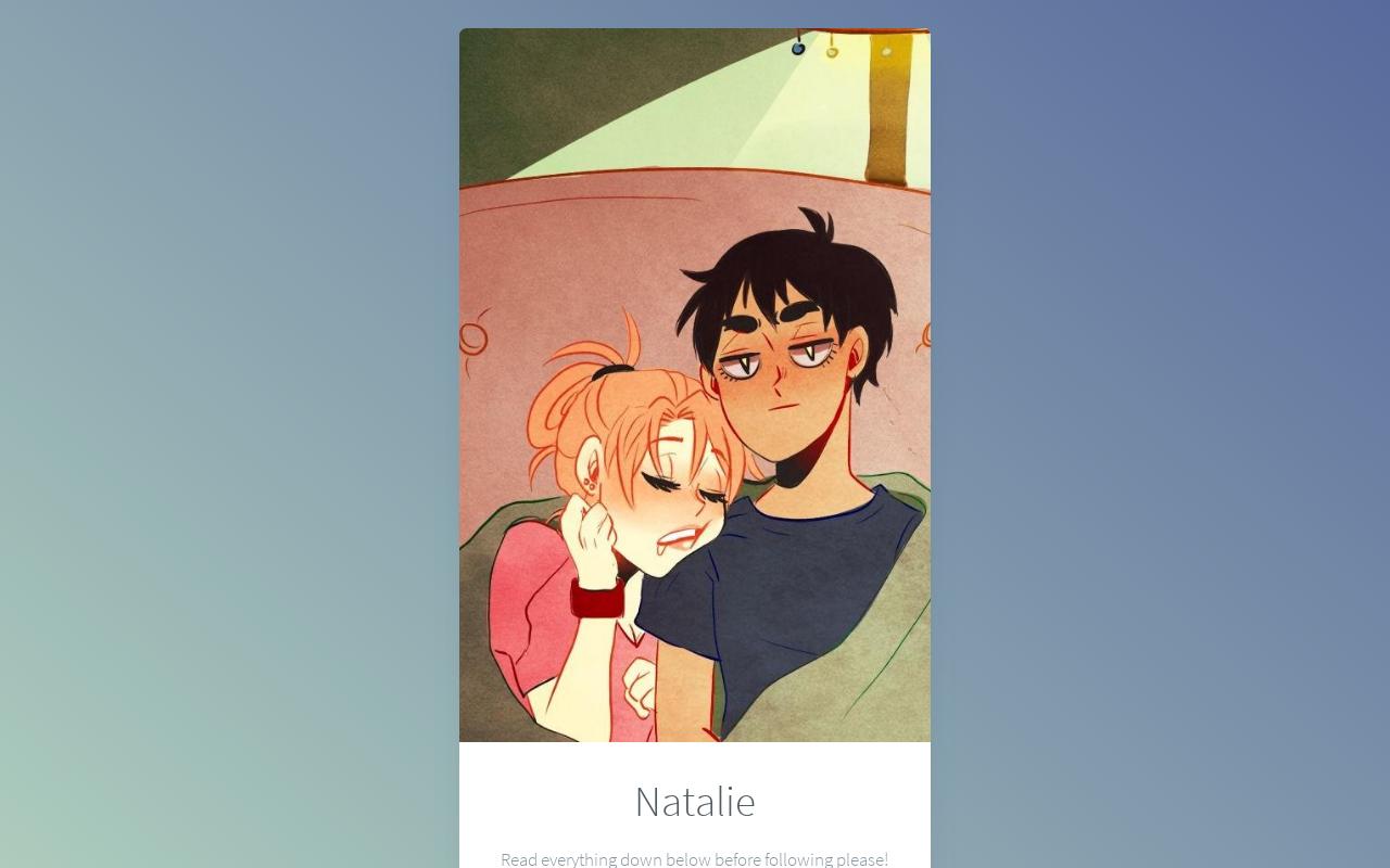 Carrd profile picture for @natalie